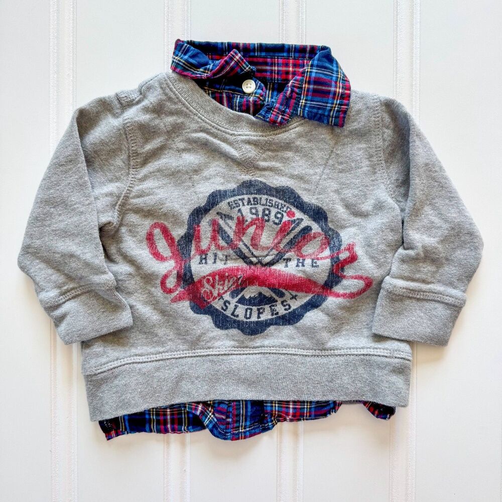 4/$10 - Children’s Place Toddler Boys "Junior Skier" Cotton Sweatshirt | 12-18 M